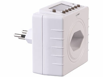 revolt Digitale Zeitschaltuhr für Typ-J-Steckdose, LCD-Display, bis 2.300 W