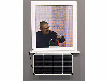 Fensterbank-Solar-Kraftwerke: 230-Volt-Powerstation und Solarmodul