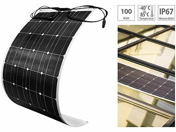 Solarpanel: revolt Ultraleichtes flexibles Solarmodul, MC4-kompatibel, ETFE, 100 W, IP67