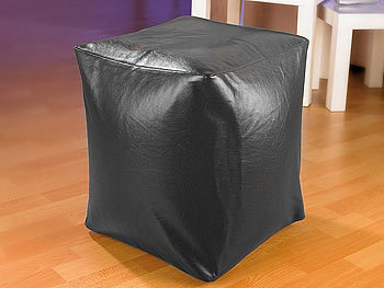 Carlo Milano Aufblasbarer Sitzwürfel "Cube" im Leder-Look, 4er-Pack