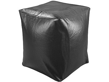Carlo Milano Aufblasbarer Sitzwürfel & Fußauflage "Cube" im Leder-Look