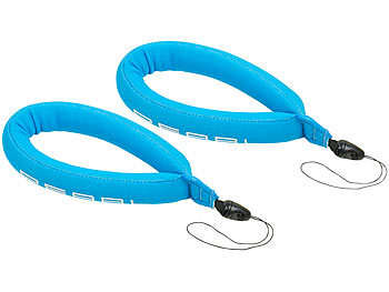 PEARL 2er-Pack schwimmende Handschlaufe für Unterwasser-Kamera u.v.m., blau