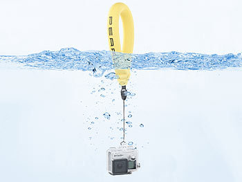 Schwimmende Handschlaufe für Unterwasser-Kamera u.v.m. gelb Trage-Schlaufe 