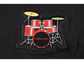 infactory LED-T-Shirt mit Drum-Kit Größe S