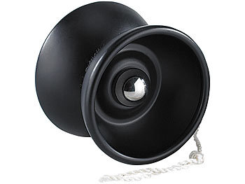 Playtastic Professionelles Trick-Yo-Yo aus Edelstahl, schwarz mattiert