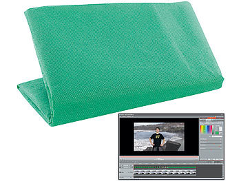 Grüner Fotohintergrund: Somikon Greenscreen + Videobearbeitungs- & Konverter-Suite