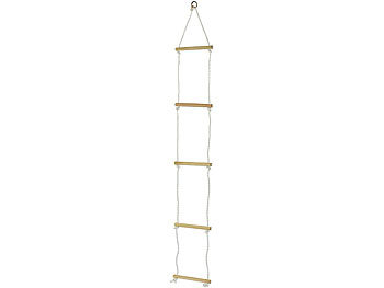 Strickleiter mit 5 Kunststoffsprossen Seilleiter Kletterturm Spielturm Kletter 