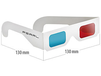 PEARL 3D-Brillen rot/cyan im praktischen 5er-Spar-Paket