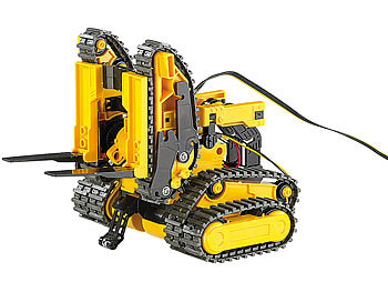 Playtastic 3in1 Geländegängiger Kettenroboter mit Kabel-Fernsteuerung (Bausatz)