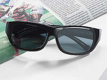 infactory Innovative City-Sonnenbrille mit einstellbarer Tönung, UV 400