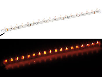 Lunartec Ultraflexible LED-Leiste mit 18 LEDs orange, 33 cm