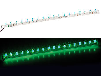 Lunartec Ultraflexible LED-Leiste mit 18 LEDs grün, 33 cm