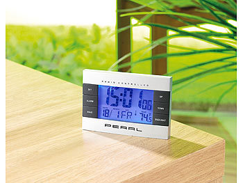 LCD Digital Wecker Tischuhr LED Funkwecker Temperatur Anzeige Kalender Uhren NEU 