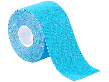 Kompressions-Tape: newgen medicals Kinesiologie-Tape aus Baumwollgewebe, 5 cm x 5 m, blau