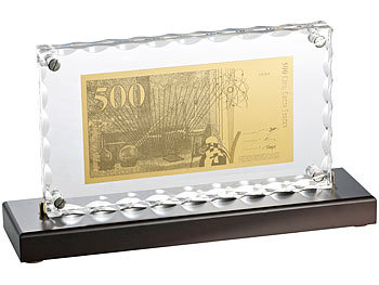 St. Leonhard Vergoldete Banknoten-Replik 500 Französische Francs