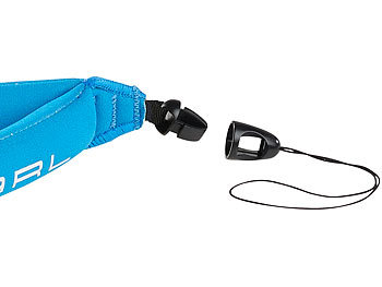 PEARL Schwimmende Handschlaufe für Unterwasser-Kamera u.v.m., blau