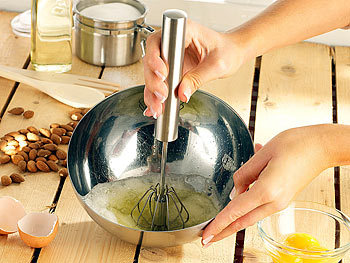 Cucina di Modena Edelstahl-Multi-Quirl mit Dreh-Automatik, 35 cm