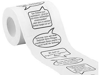 3 Rollen Toilettenpapier "Witze" Motiv-Klopapier WC-Papier lustig