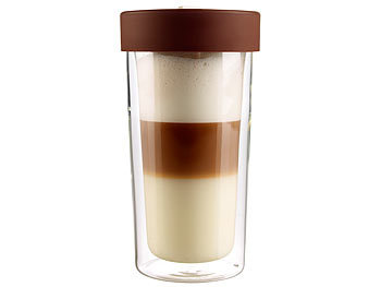 Cucina di Modena 2er-Set Isolierbecher "Coffee-to-go" aus Glas, für bis zu 250 ml