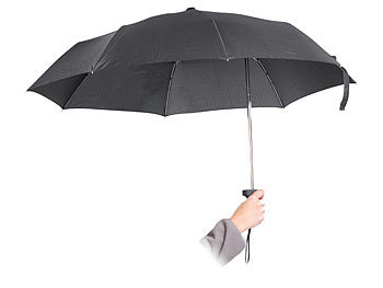 PEARL Ergonomischer Regenschirm mit versetztem Stock