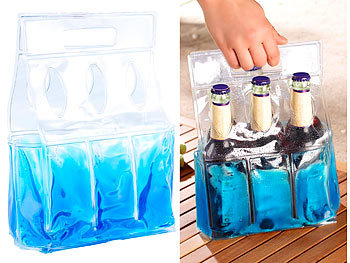Getränke Tragetasche: PEARL Kühl-Tragetasche für 6 Flaschen oder Getränkedosen