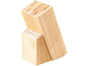 Messerblock unbestückt: TokioKitchenWare Messerblock aus Holz
