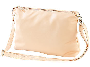 Carlo Milano Damenhandtasche mit herausnehmbarer Innentasche, beige