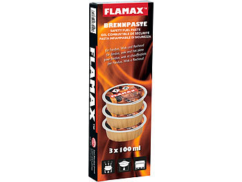 geruchsneutrale Brennpaste: Flamax Sicherheits-Brennpaste, 3er-Set