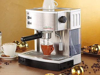 Cucina di Modena Siebträger-Espressomaschine mit Milchschäumer