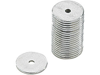 Magnet: infactory Neodym-Ringmagnet N35 mit Loch, winzige 12 x 1 mm, 20er-Pack
