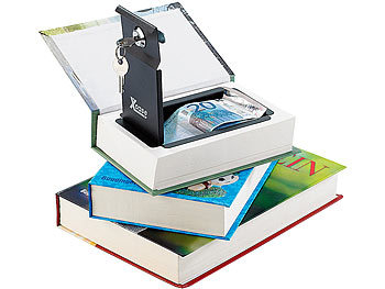 Büchertresor: Xcase Buchtresor 3er-Set: Stahltresore getarnt als Bücher (echtes Papier)
