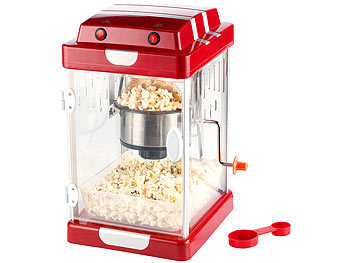 Popcorn Maschine 310 Watt Profi roten Retro-Design mit Edelstahl-Topf 