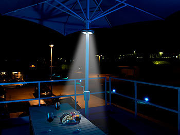 und dimmbaren Spots 250 Lumen Luminea LED-Schirmleuchte LSL-250 mit 4 dreh 
