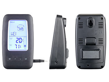 Digital-Grillthermometer Touchscreen LED Display Timerfunktion 8 Fleischarten 