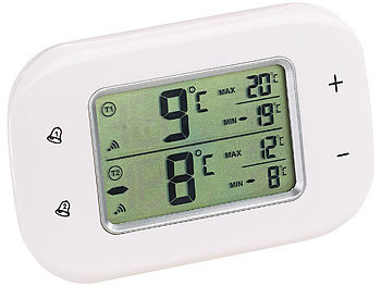 Thermometer Gefrierschrank Funk Digital Kühlschrank Temperatur Alarm 2 Sensor 