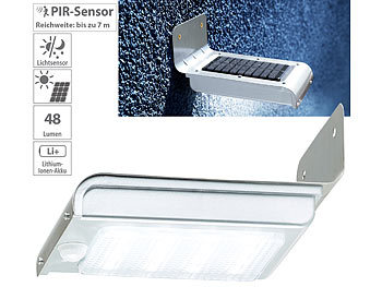 LED Solar Außenleuchte PIR Bewegungssensor Wandlampe Außenstrahler Wasserdicht 