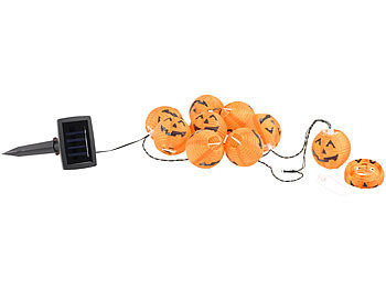 LED Kürbis Lichterkette Batterie Halloween Props Deko Blinklicht