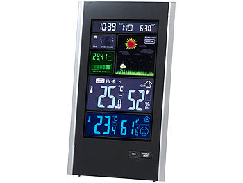 Funk Wetterstation Außensensor Hygrometer Thermometer Barometer Wecker Uhr DE 