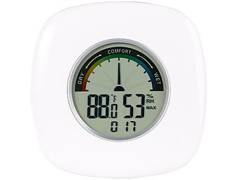 LCD Digital Hygrometer Luftfeuchtigkeit Thermometer Wettervorhersage Alarm Uhr 