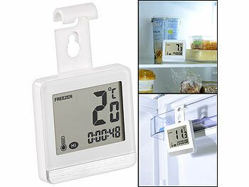 Rosenstein & Söhne 4er-Set digitale Gefrier- & Kühlschrankthermometer, Temperatur-Timer