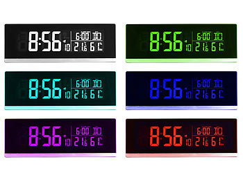 Schwarz Digitaler Wecker mit Temperatur- und Feuchtigkeitsmonitor Wecker Digital Hygrometer Thermometer Tischuhren 12/24HR ℃/℉ Display Batterie im Lieferumfang enthalten