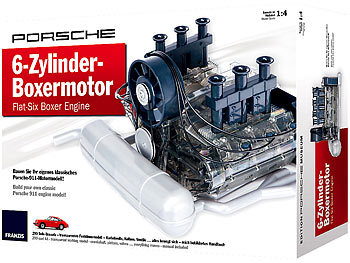 FRANZIS Modellbausatz Porsche 6-Zylinder-Boxermotor, Maßstab 1:4, 280 Teile