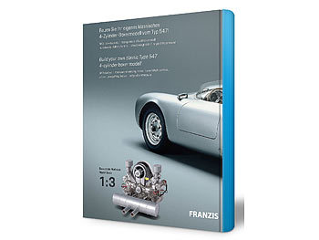 FRANZIS 300-teiliger Modell-Bausatz Porsche Carrera-Rennmotor Typ 547