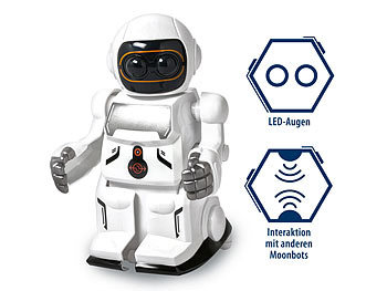 FRANZIS Spielzeugroboter "MoonBot" mit Begleitbuch zur Roboter-Geschichte
