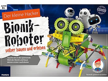 FRANZIS Roboter-Bausatz "Der kleine Hacker - Bionik-Roboter" mit Begleitbuch