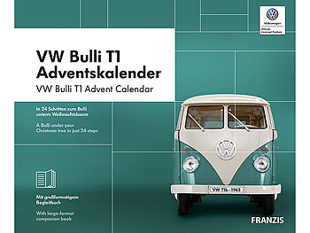 FRANZIS Adventskalender VW Bulli T1, Bausatz mit Sound-Modul, Maßstab 1:43