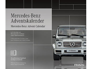 FRANZIS Adventskalender Mercedes-Benz G-Klasse, 3-teilig mit Sound-Modul, 1:43