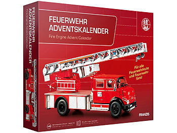 Modellauto-Bausatz: FRANZIS Adventskalender Feuerwehr, Bausatz, Maßstab 1:43
