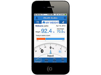 newgen medicals Personenwaage mit Langzeit-Analyse per iPhone-App