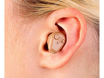 newgen medicals Zwei Bügellose ITE-Hörverstärker mit Akku